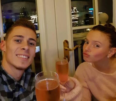 Carine Hazard son Thorgan Hazard and daughter-in-law Marie Kinderman.